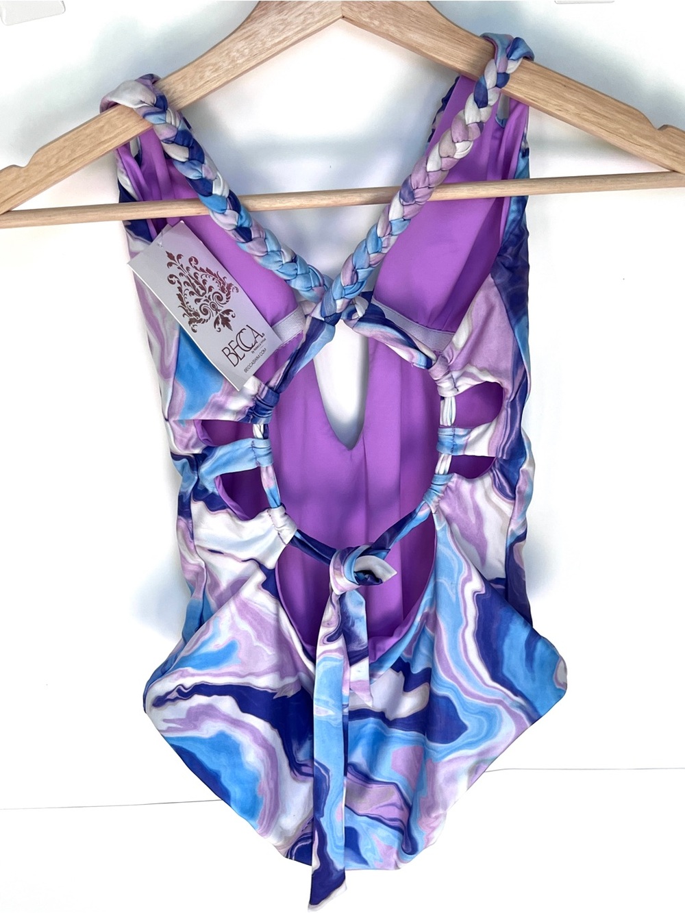 NWT | BECCA | Lilac Blue | One Piece Swimsuit |Size Smal